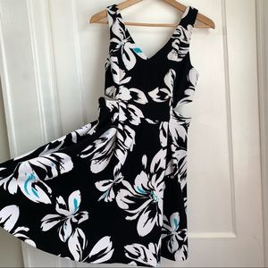 AQUA Floral Skater Dress